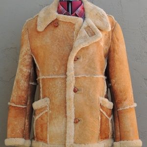 >ll==l> Real Sheepskin Shearling Coat Size (L)